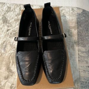 Kelsi Dagger Black Leather Loafers